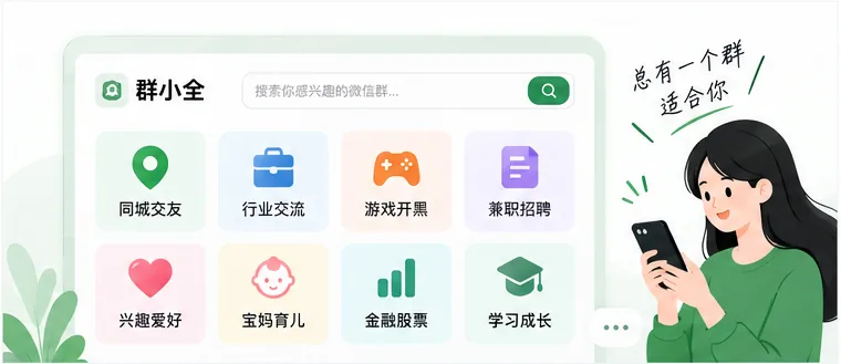 群小全按分类查找微信群